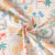 Tissu Coton enduit Cagliari voyage estival sur fond Ecru