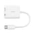 Belkin Adaptateur Audio USB-C/USB-C et Jack 3.5mm Rockstar Blanc