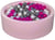 Piscine à balles Aire de jeu + 450 balles rose perle, rose, gris - Velinda