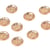 Bouton rond alliage 4 trous 11mm or