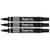Lot de 3 marqueurs permanents - PENTEL - N60 - Pointe biseautée 1,5 - 5,5 mm - Noir