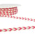 Bobine 25m galon bicolore 6mm Framboise