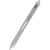 Stylo à bille - 4 en 1 - 3 couleurs + mine graphite - Embout gomme - Argent - Online