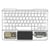 Clavier Pour Tablette RGB Sans Fil Bluetooth Ergonomique Longue Autonomie Blanc YONIS
