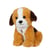 Peluche - Peluche Chien Mimi dogs sonore marron clair et marron foncé - 18 cm