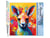 Peinture par Numéro Figured'Art - Kangourou Coloré Abstrait - Kit de Loisir Créatif DIY Numéro d'Art Complet - 40x50cm sans châssis en bois