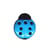 Bouton en forme de Coccinelle couleur Bleu 15mm