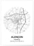 Affiche Carte Alençon | A3 : 29,7x42cm