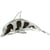 Presse papier dauphin en verre 23 cm