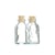 2 mini bouteilles en verre 6 cm avec bouchon liège