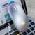 Souris Sans Fil Rechargeable RGB Silencieuse 1600DPI 3 Modes Ajustables Gris YONIS
