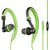 Casque Sport Intra-Auriculaire Pour Running Avec Micro Et Crochets Ajustables Vert YONIS