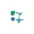 Itsy pack (vert/bleu) Clixo - Jeu de construction magnétique, flexible, durable et imaginatif –18 pièces - dès 4 ans