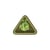 Lot de 3 écussons thermocollants triangle THINK GREEN kaki 4x6cm