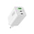 Jaym Chargeur Secteur GaN 5A 100W Max avec 2 USB-C et USB-A Compatible PD-PPS Blanc