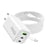 Jaym Chargeur Secteur GaN 100W Universel 3 Ports avec Câble USB-C 2m Blanc