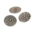 Bouton boussole argent vieilli 23mm