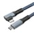 Câble USB-C 3 en 1 Charge 100W Résolution 4K Transfert 20Gbps Coudé 2m Gris