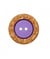 Bouton manteau à rebord doré 2 trous 23 à 28mm - Prym 23 Violet