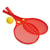 Raquettes de tennis plastique colore + balle en mousse - androni - jeu plein air