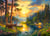 Puzzle 3000 pièces - Coucher de Soleil sur la Rivière de la Forêt - Castorland