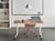 Bureau Marron et Blanc Structure en Métal Pliant Rectangulaire 120 x 60 cm avec Roulettes Style Moderne