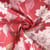 Tissu Toile Canvas Sakura Aquarelle Blanches sur fond Rouge