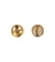 Lot de 6 boutons métal ancre or