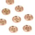 Lot de 6 boutons alliage 4 trous 10mm or
