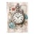 1 feuille de papier de riz 22.5 x 32 cm découpage collage Paper Designs MONTRE FLEUR VINTAGE 0046
