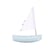 Le Bachi Vert d'eau - Bateau en bois 17cm - Maison Tirot - Rouge