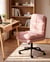 Fauteuil de bureau Bouclé Rose ADDISON - Beliani
