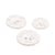 Lot de 3 boutons rond 2 trous bouteilles recyclées blanc
