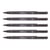 Lot de 5 feutres techniques UNI-BALL PIN 01200 GF pointe 0,1 mm gris foncé