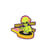 Ecusson thermocollant alien party boo pow 5cm x 4,9cm