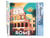 Peinture par Numéro Figured'Art Affiche Vintage Rome - Activité Manuelle Kit de Loisir Créatif DIY Numéro d'Art Complet - 40x50cm sans châssis en bois