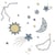 Matrices de découpe - Étoiles, lune & constellations - 12 dies Thinlits - Sizzix