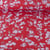 Tissu Coton imprimé Fleur d'amandier sur fond Rouge