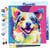 Mini Peinture par Numéro Figured'Art 20x20cm avec cadre Chien Abstrait Pop Art - Petit Format