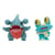 Pokémon - Pack 2 figurines Battle Figure First Partner Set Griknot, Grenousse 5 cm - Jazwares