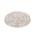 Motif cercles perles thermocollant 60mm argent