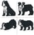 Chien Bulldog Anglais (4 en 1) noir Taille standard | JEKCA | 14 ans et +