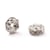 20 Perles rondelle intercalaire bords ondulés strass transparent métal argenté 10 mm - Grade A