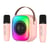 Enceinte Bluetooth Rose Avec 2 Micros Pour Fêtes Et Camping Facile À Transporter Rose 2 YONIS