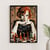 Affiche encadrée déco pop art — Jaque Mate — Art mural — Calbarracin — cadre bois — 70 x 50 cm