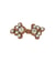 Brandebourg textile strass 75mm marron havane