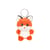 Peluche - Porte-clés en peluche Renard FLAME > orange brulé – 8 cm