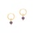 Boucles d'oreilles créoles Serena en pierres Améthyste - Sloya