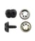 Lot de Nez en Plastique 25 mm pour jouets - Ajoutez une Touche Amusante à Vos Créations Artisanales - Lot de 4 pièces - Trimits Noir