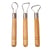 Mirettes - Accessoires pour poterie et sculpture - 3 pièces - Manche en bois